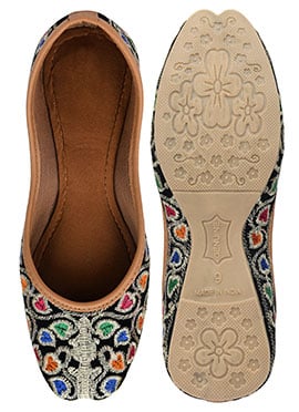 Black Zari Work Juti