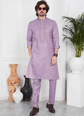 Blended Cotton Kurta Pyjama