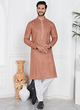 Blended Cotton Kurta Pyjama