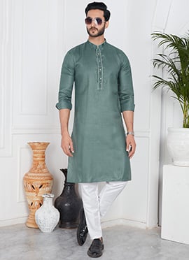 Blended Cotton Kurta Pyjama