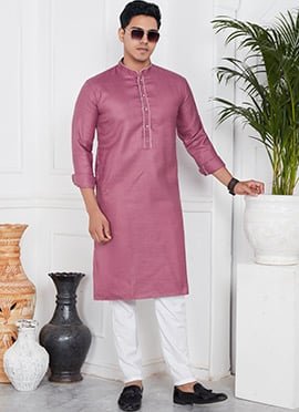 Blended Cotton Kurta Pyjama