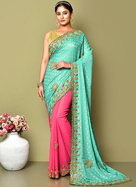 Hand Embroidered Sarees | Zardosi Sarees | Zari Stone work sarees
