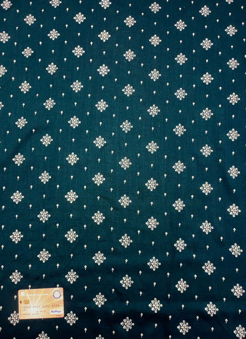 Blue Art Silk Fabric