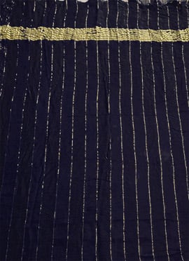 Blue Art Silk Zari Dupatta