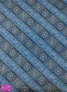 Blue Chanderi Art Silk Fabric
