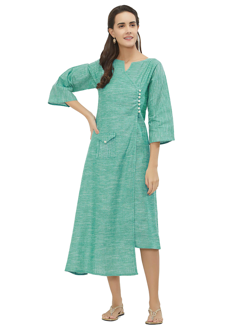 Buy Blue Cotton Dress, Leisure, dresses and gown Online Shopping