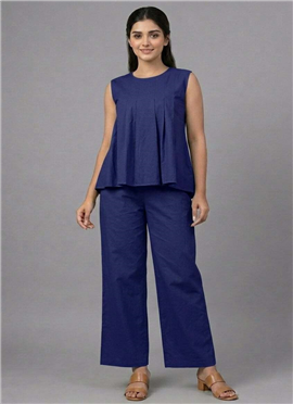 Blue Cotton Gorgeous Co Ord Set