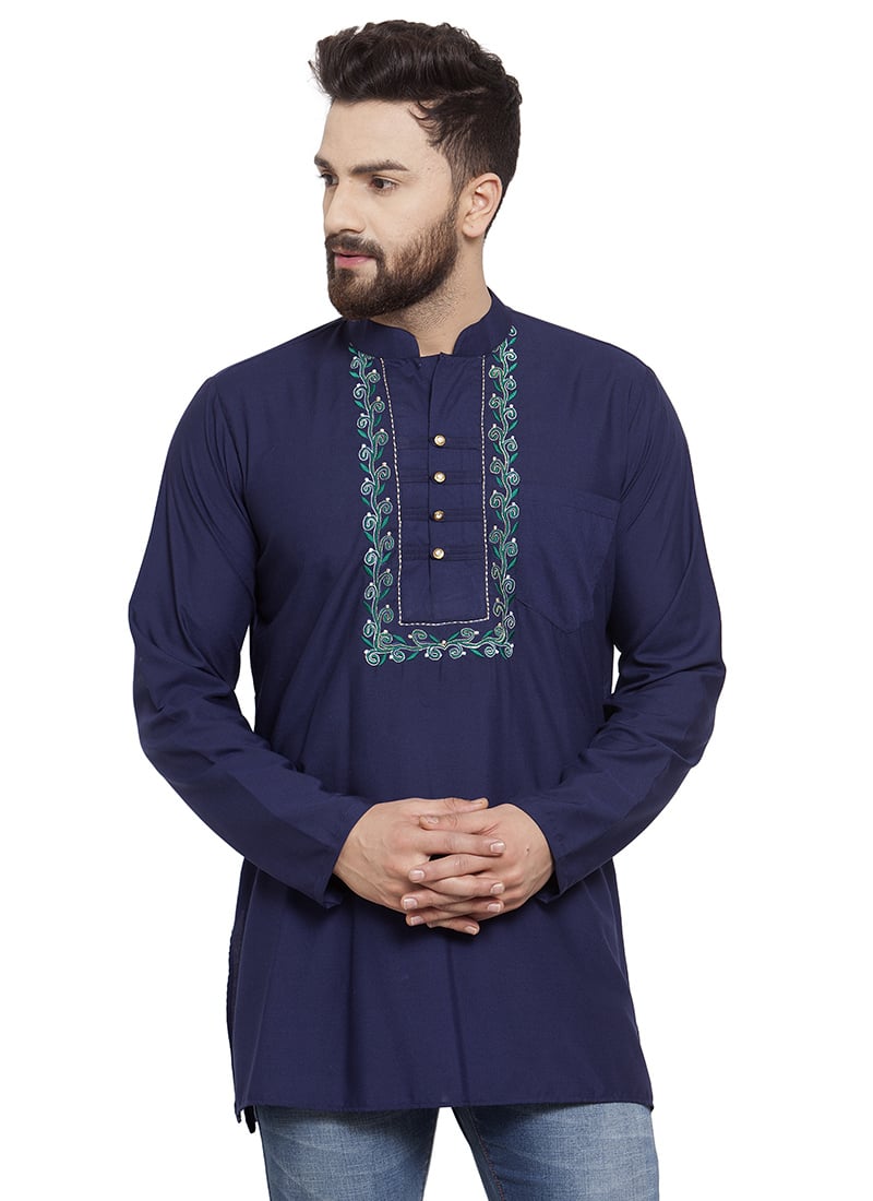 Blue Cotton Kurta