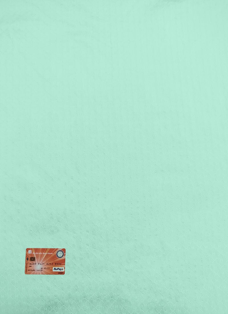 Sea Green Embroidered Art Silk Fabric