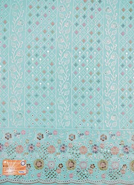 Sky Blue Georgette Fabric