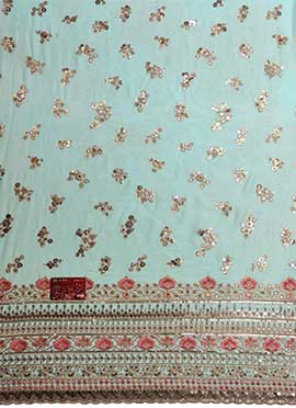 Blue Georgette Fabric