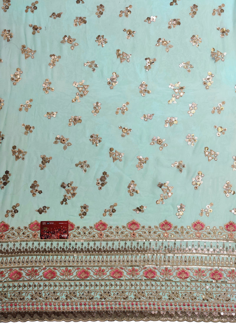 Blue Georgette Fabric