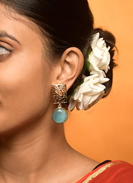 Blue Kundan Embellished Drops