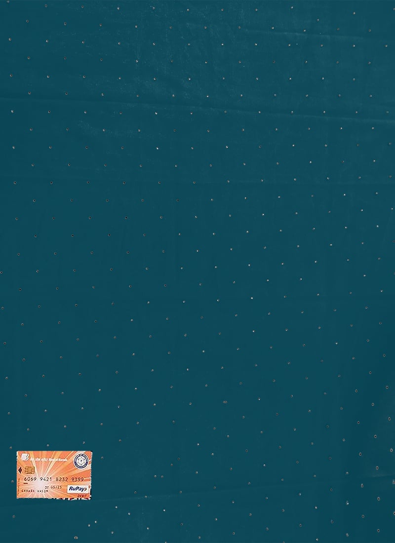 Blue Net StonesFabric