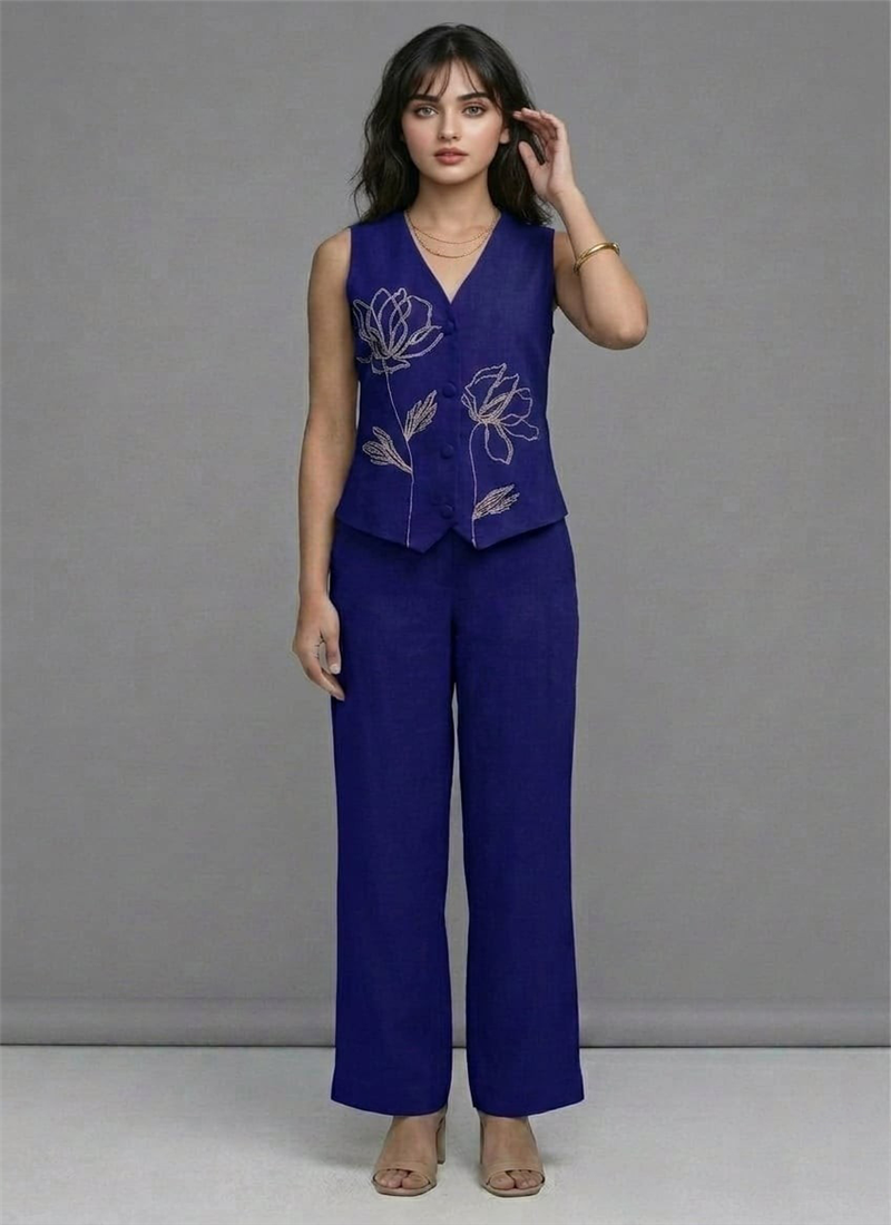 Blue Orchid Muse Cotton Co ord Set After Six Wear