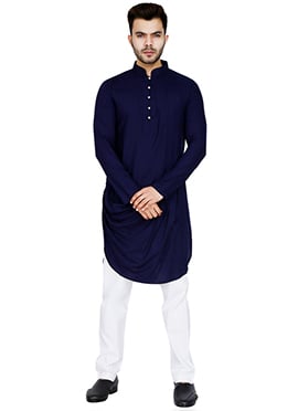 Blue Rayon Kurta Pyjama