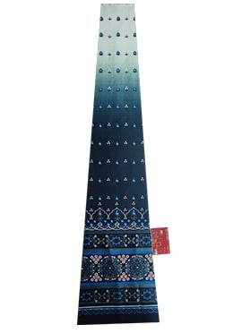 Blue Taffeta Digital Print Kali