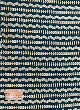 Teal Blue Velvet Embroidered Fabric