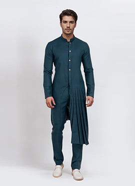 Blue Viscose Kurta Pyjama