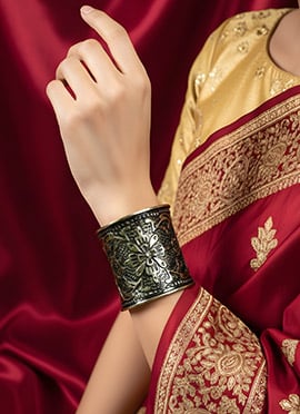 Bold Golden Oxidised Bracelet