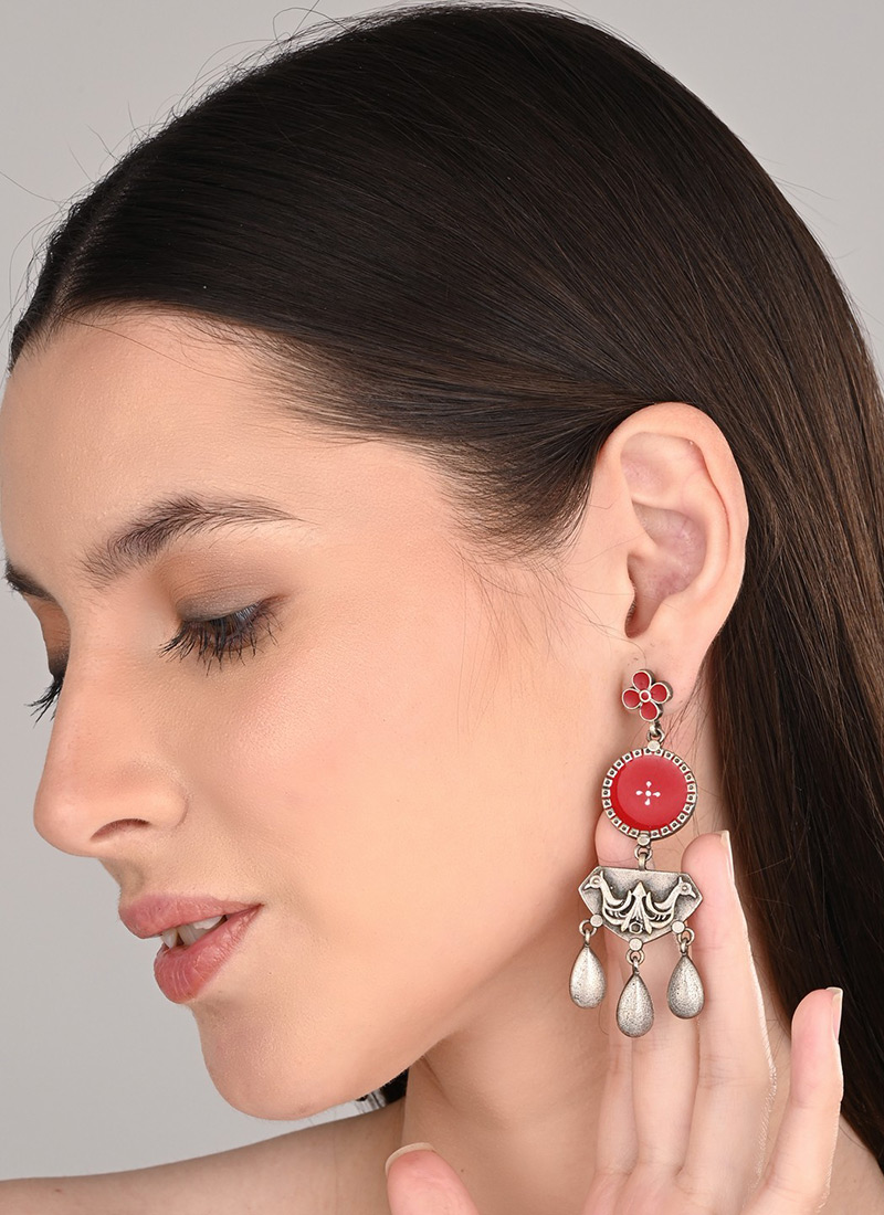 Bold Red Hand Painted Drops After Six Wear