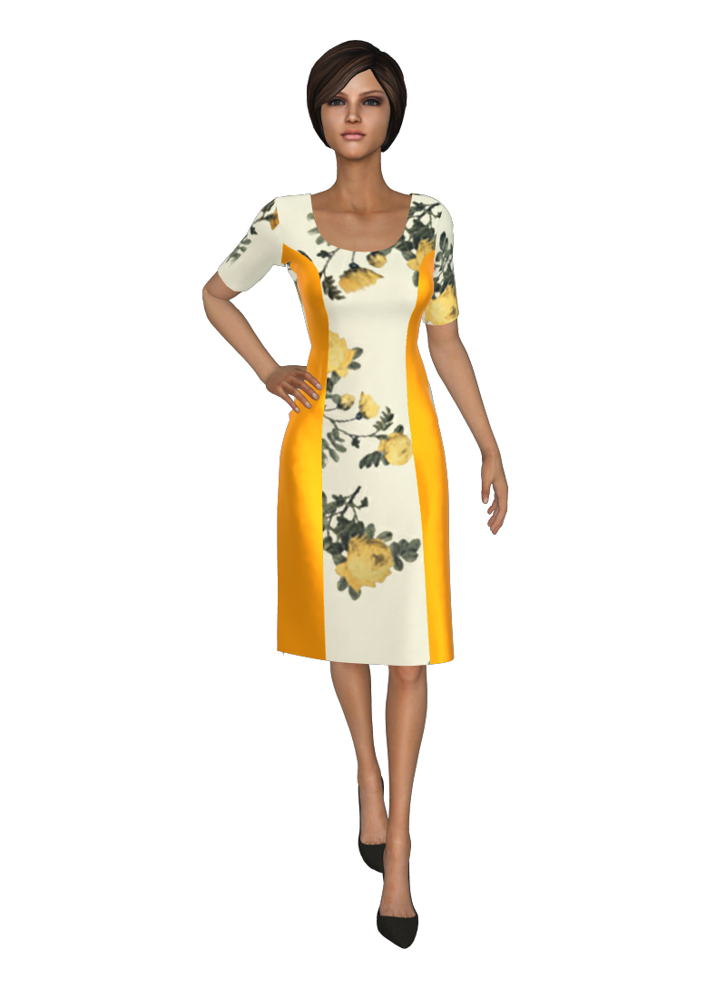 yellow straight dress
