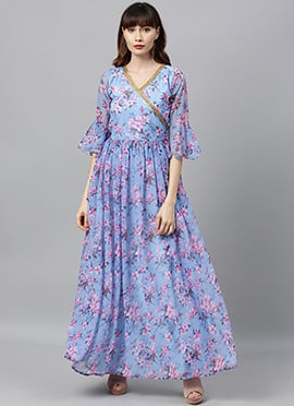 Ethnovog Digital Print Angrakha Style Kurti