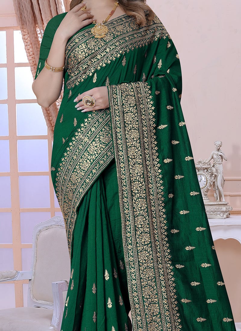 Buy Trendy Green India Sarees Online