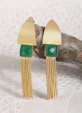 Breathtaking Gold Plated Alloy Danglers