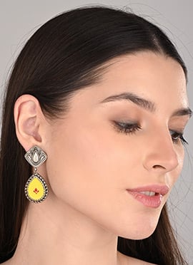 Bright Yellow Hand Painted Drops
