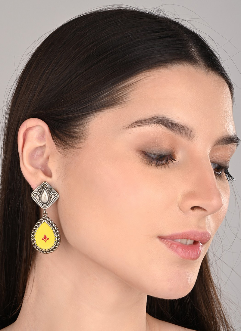 Bright Yellow Hand Painted Drops After Six Wear