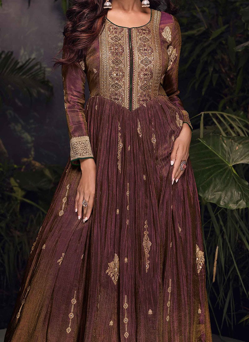Anaari Pure Cotton Indo Western Dress with embroidered Short Jacket