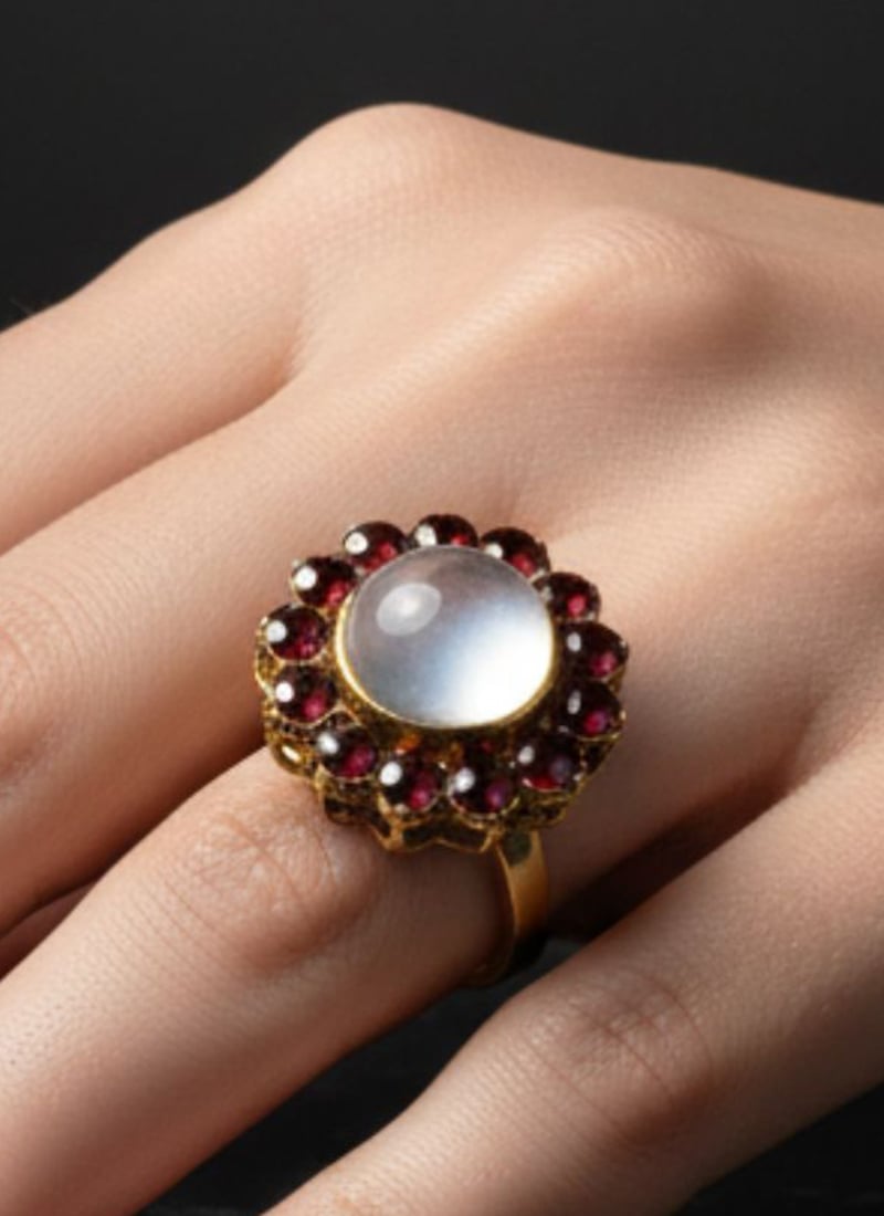 Brown Stones Kundan Ring Festive Wear