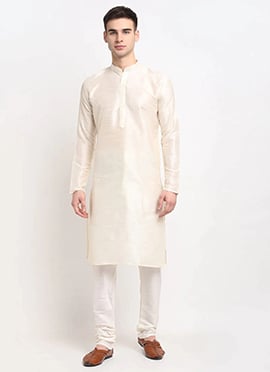Charming Cotton Blend Dupion Kurta Pyjama