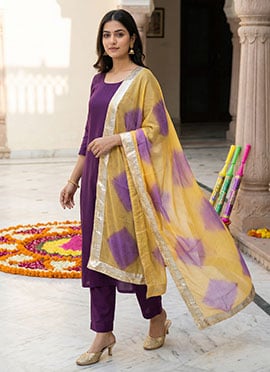 Charming Mustard Organza Digital Print Zari Lace Border Dupatta