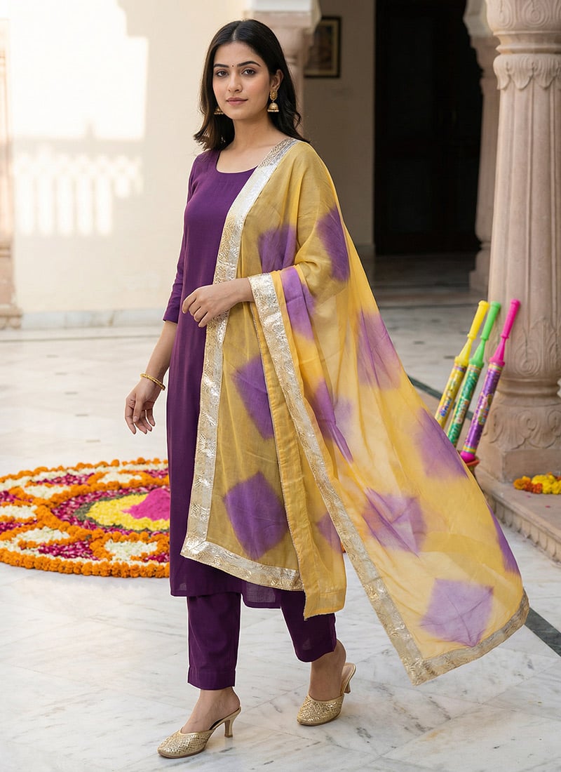 Charming Mustard Organza Digital Print Zari Lace Border Dupatta After Six Wear