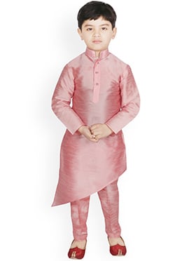 Charming Silk Dupion Kids Boys Kurta Pyjama