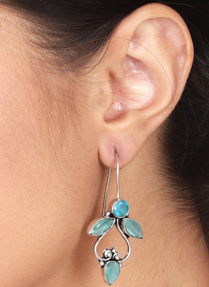 Charming Silver Stone Drops
