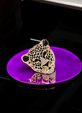 Cheetah Golden Stone Men Brooch