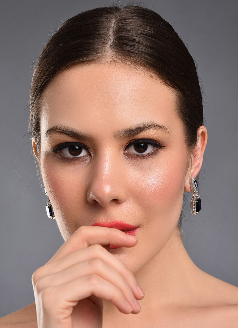 Chic Blue Stone Drops After Six Wear