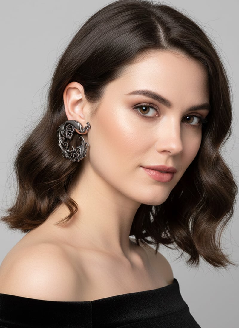 Chic Silver Drop Earrings After Six Wear