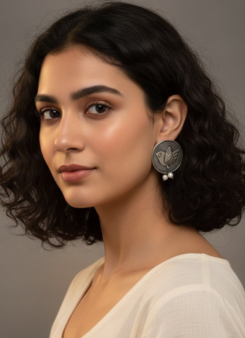 Chic Silver Oxidised Drop After Six Wear