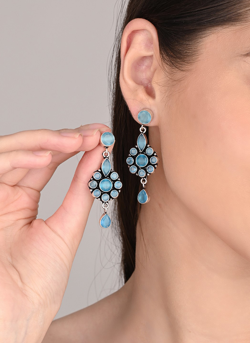 Classic Blue Stone Drops After Six Wear