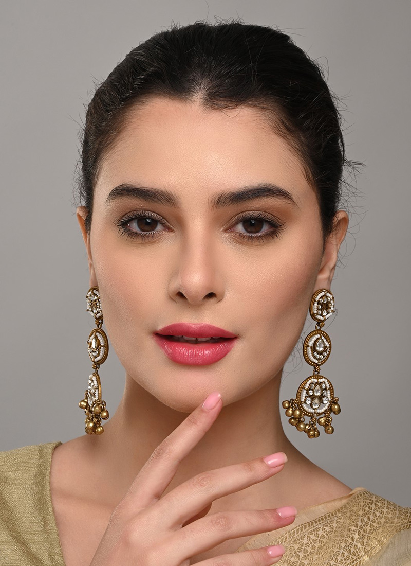 Classic Gold Pearl Stone Drops After Six Wear