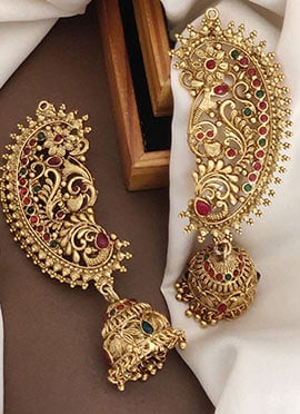 Classic Gold Stones Jhumka