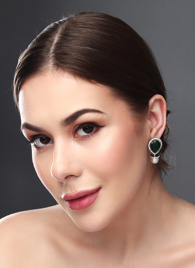 Classic Green Pearl Stone Drops After Six Wear