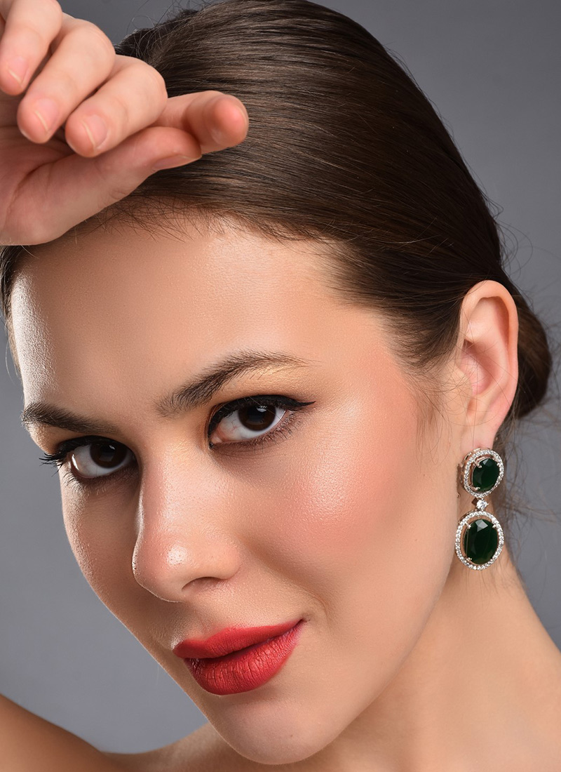 Classic Green Stone Drops After Six Wear