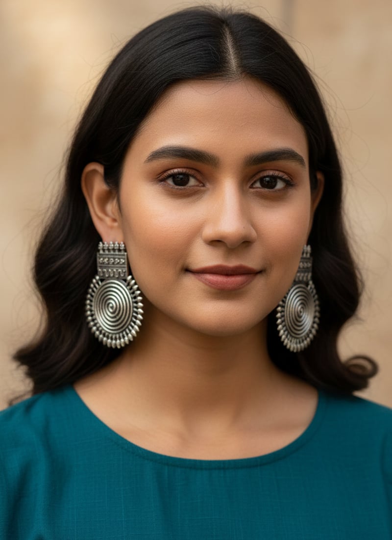 Classic Oxidised Silver Drop After Six Wear