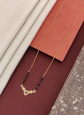 Classic Rose Gold Beads Stones Mangalsutra