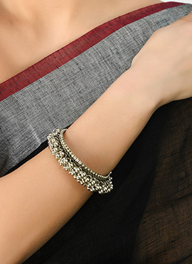 Classic Silver Oxidised Bracelet